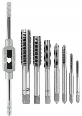 Produktbild von 8-teiliges Gewindebohrer-Set Werkstatt M3-M12