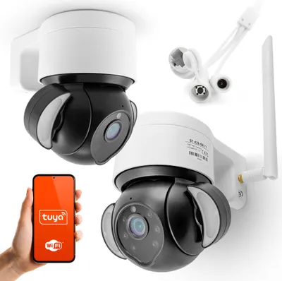 Zdjęcie produktu dla Kamera Zewnętrzna IP Obrotowa PTZ Tuya WiFi FullHD 1080p Diody IR Detekcja