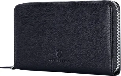 Produktbild von Leder Geldbörse mit RFID-Schutz - Portemonnaie für Damen & Herren aus echtem Leder - Wallet mit Münzfach - Geldbeutel für Frauen und Männer