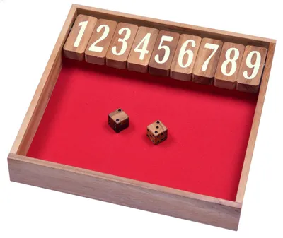 Produktbild von Jackpot XL – Shut the Box Würfelspiel aus Holz für 2+ Spieler