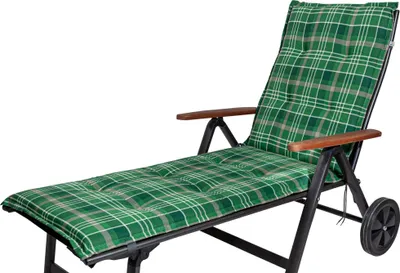 Produktbild von Auflage Rollliege Milano 2395 grün-braun kariert 190x60x6 cm KETTtex