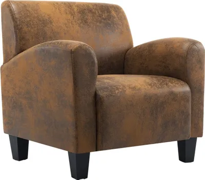 Image de vidaXL Canapé fauteuil marron 70x69x72 cm imitation daim