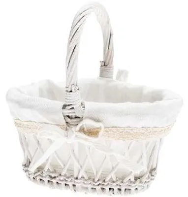 Image de Petite corbeille, blanche, 19 cm