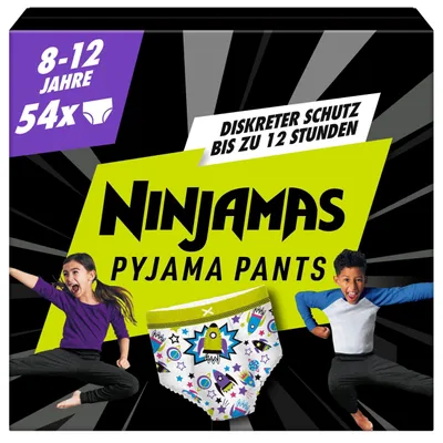 Productafbeelding van PAMPERS Ninjamas Pyjama Broekjes Ruimteschepen, voor kinderen van 8-12 jaar (54 stuks)