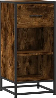 Produktbild von Sideboard Räuchereiche 35,5x35x76 cm Holzwerkstoff und Metall