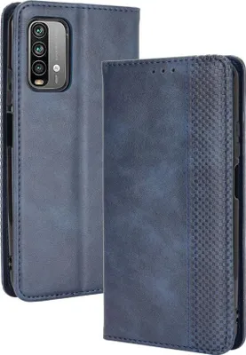 Produktbild von Xiaomi Redmi 9T Hülle - Coverup Vintage Style Klapphülle - Blau