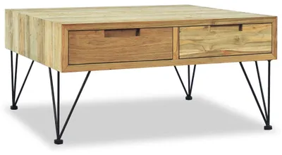 Produktbild von vidaXL Couchtisch 80x80x40 cm Massivholz Teak