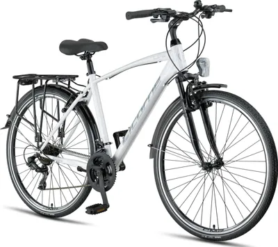 Produktbild von Licorne Bike Life M-V-ATB  Premium Trekking Bike in 28 Zoll - Fahrrad für Herren, Jungen, Damen und Herren - Shimano 21 Gang-Schaltung - Herren Citybike - Männerfahrrad.