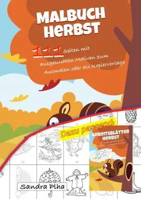 Produktbild von Herbst Malbuch für Kinder mit 111 Seiten zum Ausmalen oder als Kopiervorlage