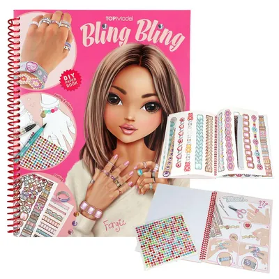 Produktbild von TOPModel Malbuch Create your Bling Bling Schmuck, Farbe:rosa