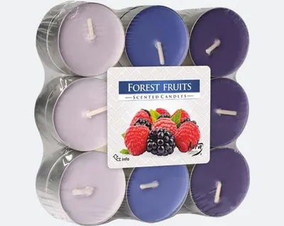 Produktbild von AURA CANDLES Teelichter Duft 18er Waldfrucht in Blockpackung