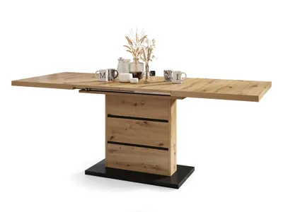 Produktbild von All4All Couchtisch Pino - Wohnzimmertisch - Kaffeetisch – Tisch mit Einlegeplatten – Satztisch – Metallgestell - Coffee Table - 120x80cm - Artisan Eiche + Schwarz