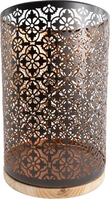 Produktbild von TrendLine Windlicht Metall 27 cm schwarz gold