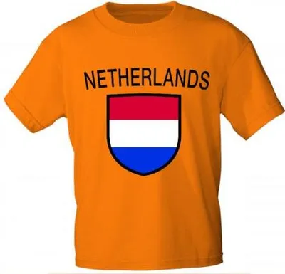 Produktbild von Kinder T-Shirt mit Print - Niederlande - 76119 - orange - Gr. 86-164 Größe - 152/164