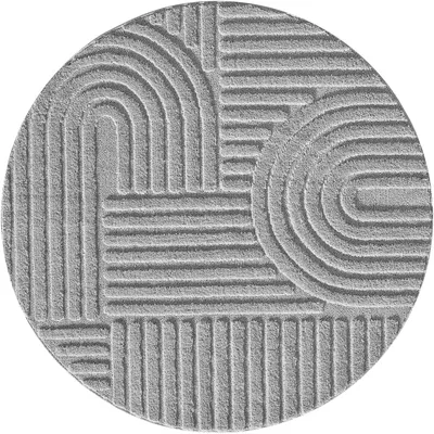 Immagine prodotto di Carpetsale24 Tappeto a Pelo Alto per Soggiorno Stile Boho Scandinavo Effetto 3D Shaggy Morbido e Soffice, Dimensioni: 200 cm rotondo