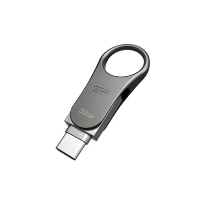 Obrázek produktu pro Silicon Power Mobile C80, 32 GB, USB Type-A / USB Type-C, 3.2 Gen 1 (3.1 Gen 1), Bez krytky, 8 g, Titanová