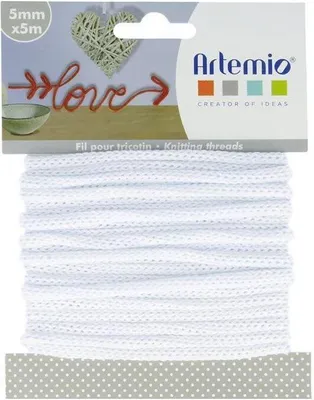 Produktbild von Artemio 13001056, Handwerk, Weiß, 5 m, 5 mm