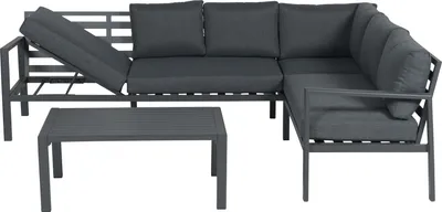 Produktbild von Garden Impressions Lexington Loungeset 4-tlg R - carbon black/reflex black