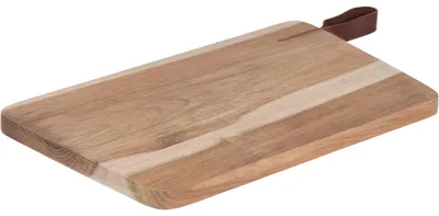 Produktbild von EXCELLENT HOUSEWARE Schneidebrett Servierbrett aus TEAKHOLZ 30x18 cm