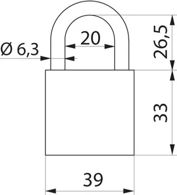 Produktbild von Abus Messingbügel-Vorhängeschloss 719, 40 mm, Blister