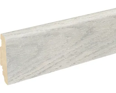 Produktbild von SKANDOR Sockelleiste MDF FU60L foliert White Oak 19x58x2400 mm