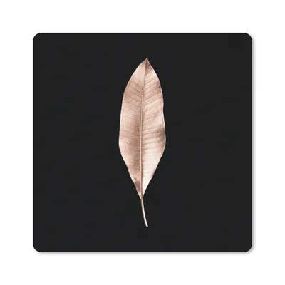 Produktbild von MuchoWow® Mauspad Mousepad Blatt - Gold - Rosa 30x30 cm - Mousepads - Maus Mat - Pad - Mausunterlage - Gaming