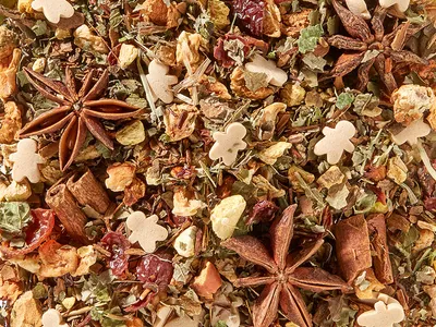 Produktbild von Kräuterteemischung Santa's süße Zimtschnecke Zimt-Gebäck-Note aromatisiert