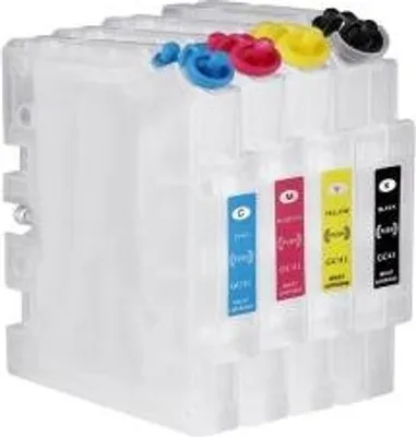Image de Cartouches d'encre rechargeables compatibles avec Ricoh GC-31 avec puces à réinitialisation automatique pour Aficio GX e 2600,  3300,  3300 n,  3300 Series,  3350 n