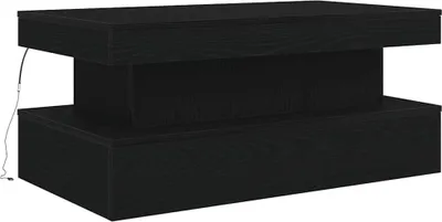 Obrázek produktu pro Konferenční stolek s LED světly Dub černý 90x50x40 cm