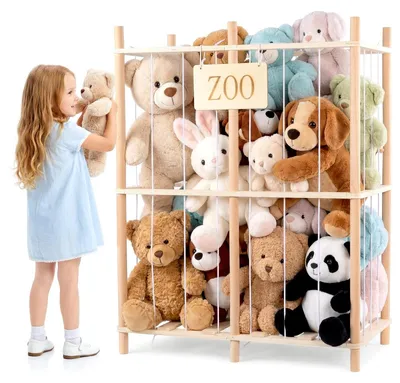 Image de Étagère de rangement pour peluches et jouets pour enfants