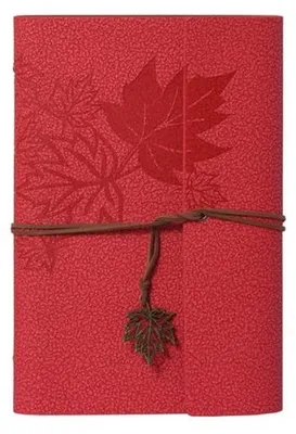 Produktbild von Lederen Notizbuch mit Eschblattmuster - 16.5x23.5 cm - 80 Blatt Papier - Reisejournal - Retro-Notizbuch - A5 - Arbeitsbuch - Schülerbuch - Reisebegleiter