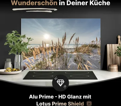 Produktbild von Spritzschutz Küchenrückwand aus Aluminiumverbund Glanz - 3mm - 100x60 cm  - Friedlicher Ausblick an der Ostseeküste