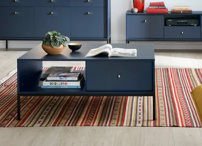 Produktbild von Couchtisch Wohnzimmertisch Beistelltisch 103,5x68cm marineblau 77133243