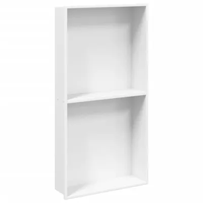 Image de vidaXL Niche de douche blanc mat 32x62x9 cm acier inoxydable