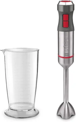 Produktbild von Ufesa BP4650 VARIO 1200, Pürierstab, 1200 W, Grau, Rot, Edelstahl