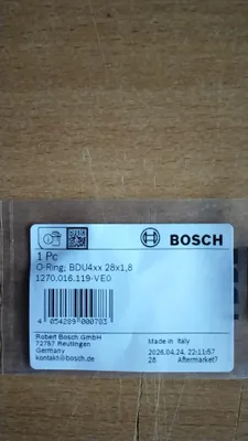 Immagine prodotto di O-ring Bosch (BDU4XX, BDU37YY, BDU31YY, BDU38YY)