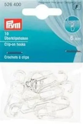 Clip-on transparenter Haken 6 mm für Vorhangringe – 1 Stück