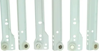 Produktbild von Rollenführung Paar 550 mm Länge Schubladenschienen Schienen Schubladenauszug Teilauszug Weiß