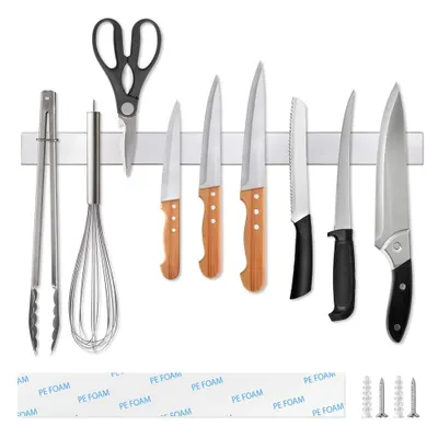 Produktbild von Magnetleiste Messer Magnetischer Messerhalter Selbstklebend 50cm(20inch) Edelstahl Messerleiste Magnet Ohne Bohren Messerleiste Magnetisch Wandmontage