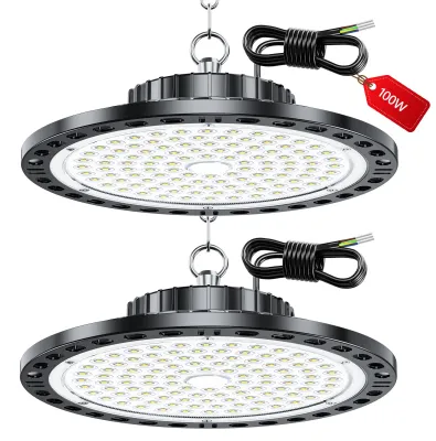 Image de Projecteur LED industriel de 100W, 10000 lumens, idéal pour l'éclairage de locaux industriels et d'ateliers