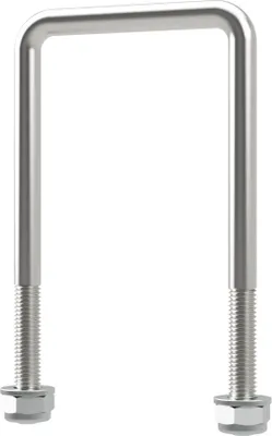 Produktbild von U-Bügelschraube M10 mit Stopmuttern Boot Sliphilfe Trailer verzinkt SUPROD, M10, LW=71, LH=140 mm