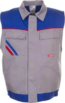 Produktbild von Größe XXXL Herren Planam Highline Weste zink kornblau rot Modell 2363