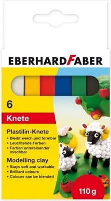 Produktbild von Eberhard Faber Plastilin-Knete / 6 verschiedene Farben