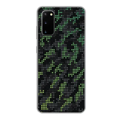 Produktbild von MuchoWow® Handyhülle Schutzhülle Hülle für Samsung Galaxy S20 Camouflage-Muster aus grünen und grauen Punkten Silikon Softcase Handy Hülle - Bild