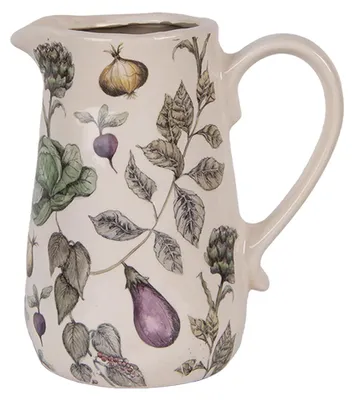 Produktbild von Clayre & Eef Dekorative Kanne 16x12x18 cm Beige Keramik Gemüse