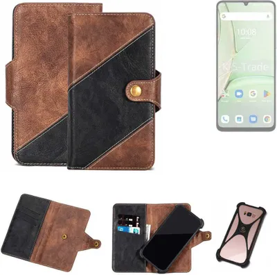 Produktbild von K-S-Trade Handyhülle Schutzhülle Bookstyle Case kompatibel mit UMIDIGI G9T Klapphülle Cover Hülle Schutztasche 1x