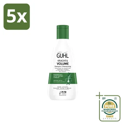 Produktbild von 5 x  Guhl Kracht & Volume Shampoo - 250 ml - Vorratspackung - 5 Stücke