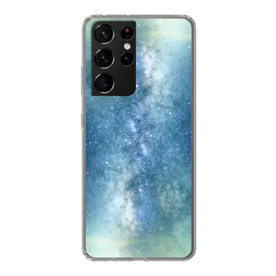 Produktbild von MuchoWow® Handyhülle Schutzhülle Hülle für Samsung Galaxy S21 Ultra Sterne - Himmel - Blau - Jungen - Mädchen - Kinder Silikon Softcase Handy Hülle - Mobiltelefon