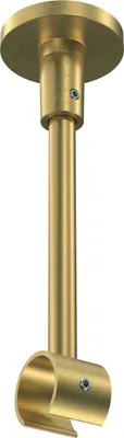 Produktbild von Interdeco Deckenträger mit Abstand 13 cm / Deckenhalterung für Gardinenstangen 20 mm Ø, 1-läufig Messing-Optik, Typ Sonette