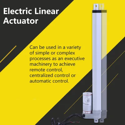 Image de actionneur linéaire 12V Force 1500N Course 200?750mm Moteur électrique de levage Support (350mm)